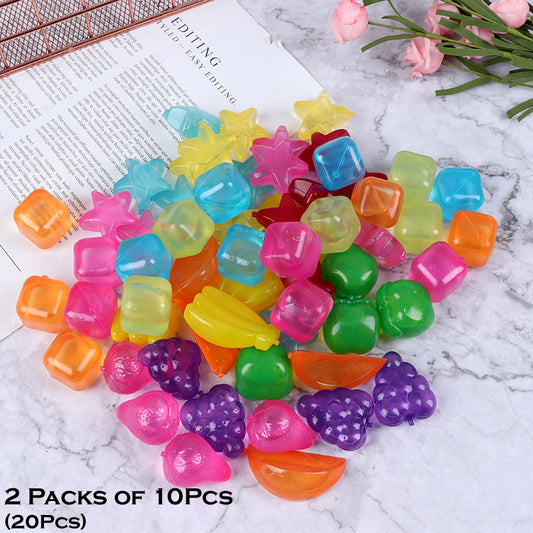 Reusable Silicone Ice Cubes – Multi-Shaped, Pack of 20