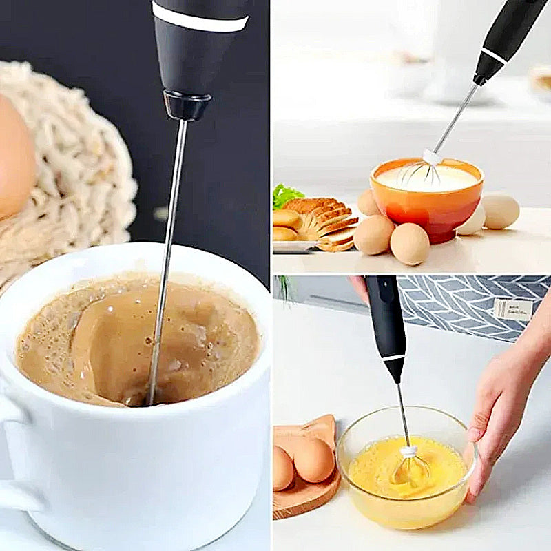 Electric Milk Frother & Egg Beater – Rechargeable 3-Speed Foam Maker