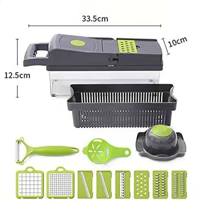 16-in-1 Multi-Functional Vegetable Chopper, Dicer & Slicer with Storage Container