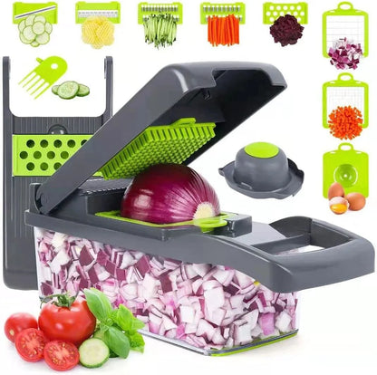 16-in-1 Multi-Functional Vegetable Chopper, Dicer & Slicer with Storage Container