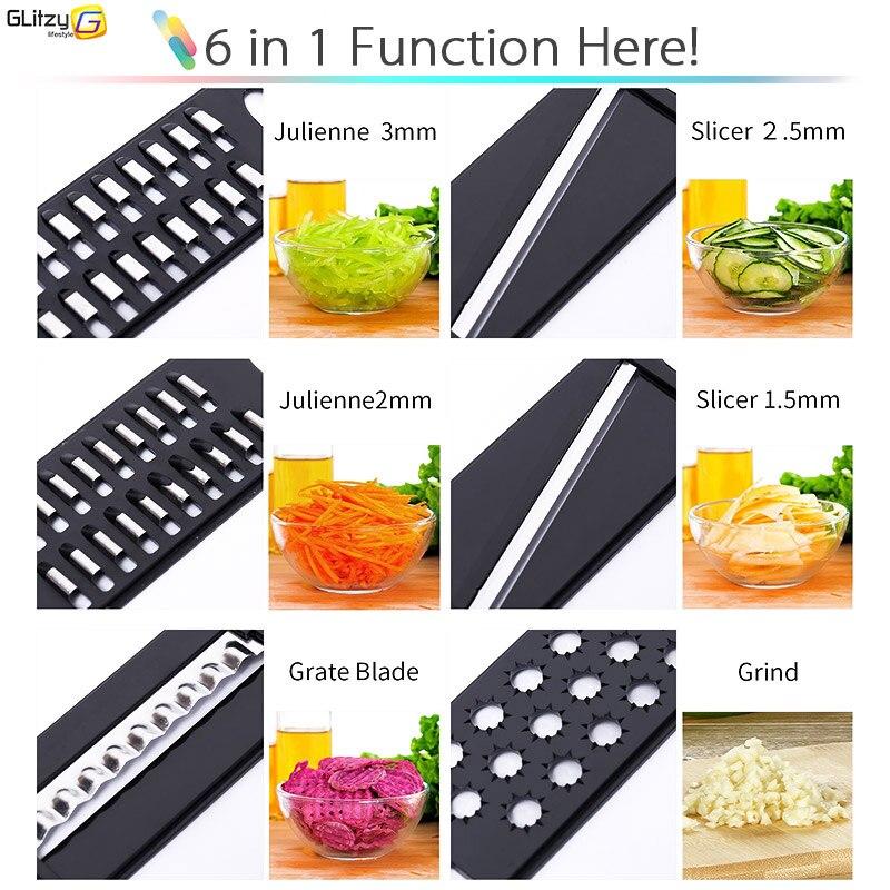 Multi-Blade Vegetable Slicer & Chopper – 6 Interchangeable Blades