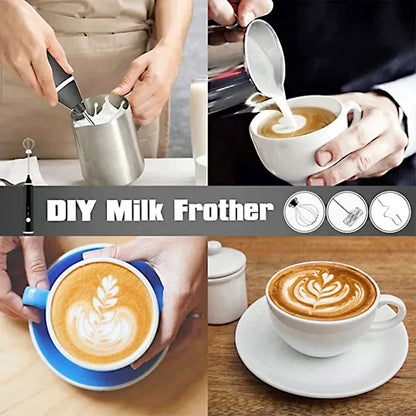 Electric Milk Frother & Egg Beater – Rechargeable 3-Speed Foam Maker