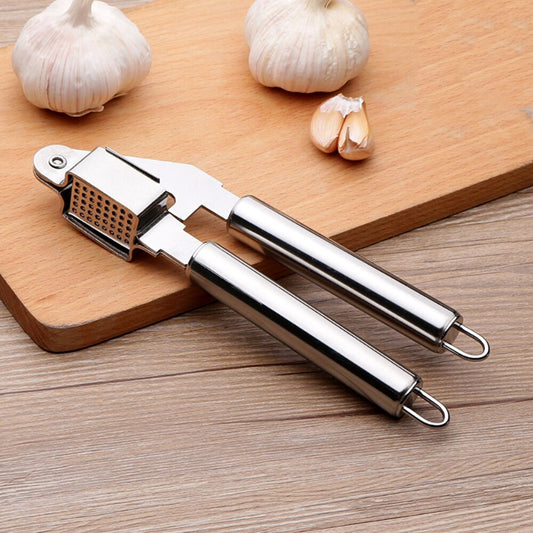 Stainless Steel Garlic Press – Manual Mincer & Crusher