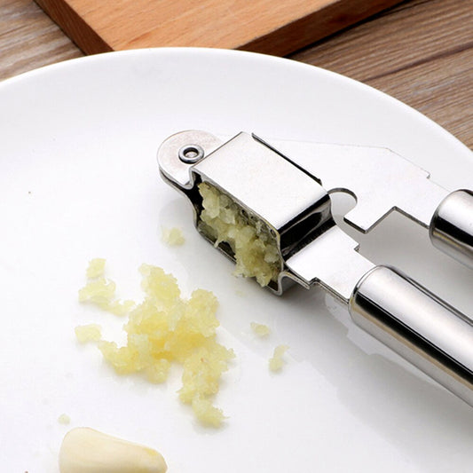 Stainless Steel Garlic Press – Manual Mincer & Crusher