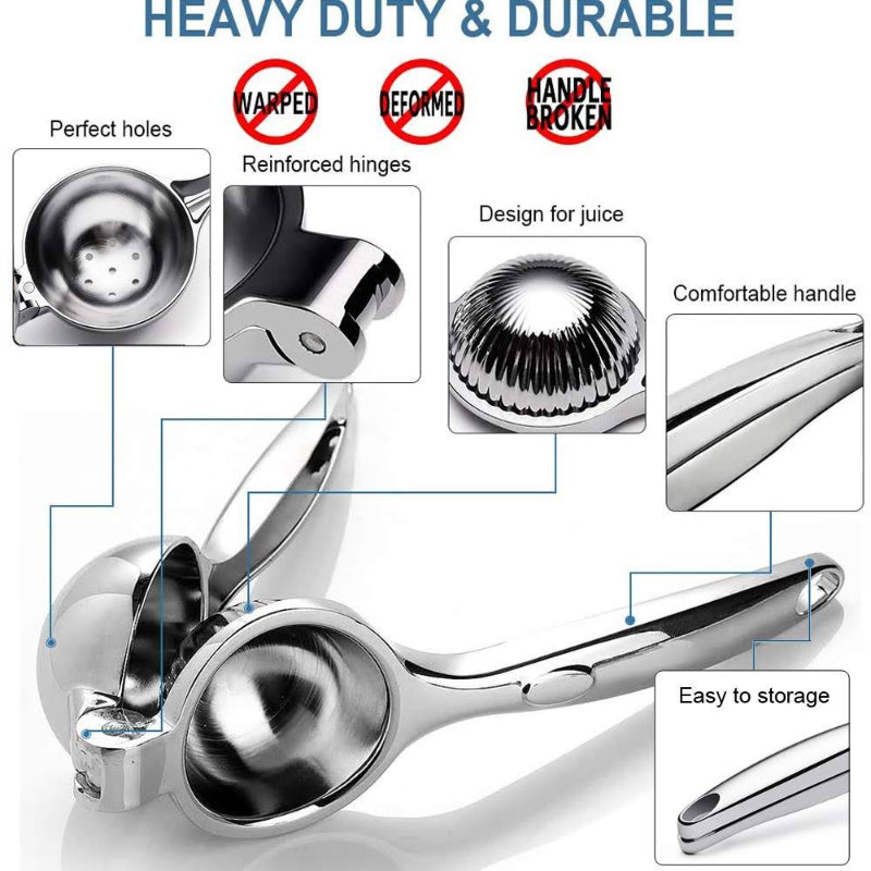 Stainless Steel Lemon Squeezer – Single Press Citrus Juicer