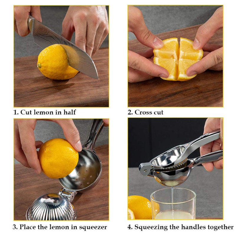 Stainless Steel Lemon Squeezer – Single Press Citrus Juicer