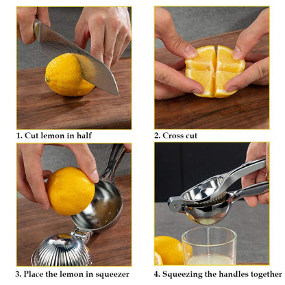 Stainless Steel Lemon Squeezer – Single Press Citrus Juicer