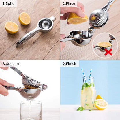 Stainless Steel Lemon Squeezer – Single Press Citrus Juicer