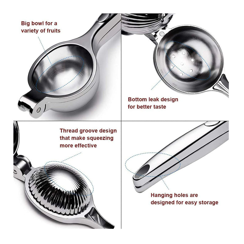 Stainless Steel Lemon Squeezer – Single Press Citrus Juicer