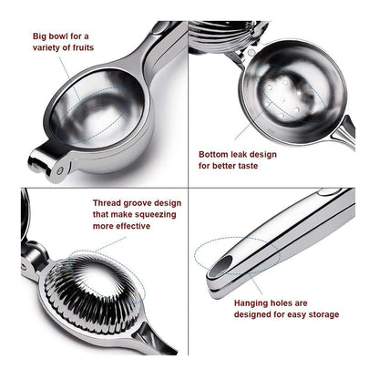 Stainless Steel Lemon Squeezer – Single Press Citrus Juicer