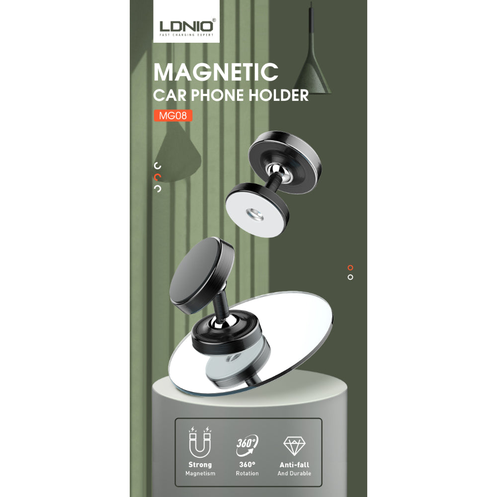 LDNIO Magnetic Car Phone Holder – Universal Dashboard Mount