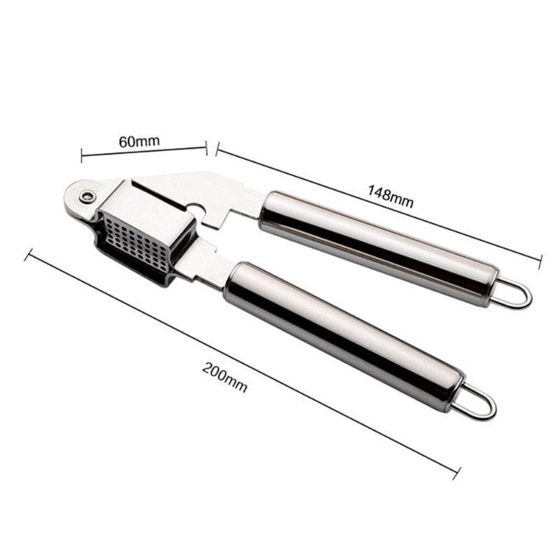 Stainless Steel Garlic Press – Manual Mincer & Crusher