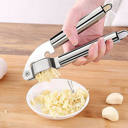 Stainless Steel Garlic Press – Manual Mincer & Crusher