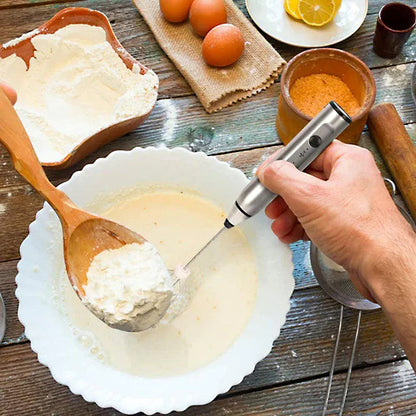 Electric Milk Frother & Egg Beater – Rechargeable 3-Speed Foam Maker