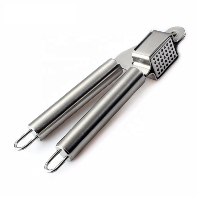 Stainless Steel Garlic Press – Manual Mincer & Crusher