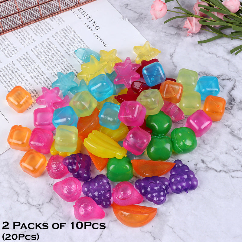 Reusable Silicone Ice Cubes – Multi-Shaped, Pack of 20