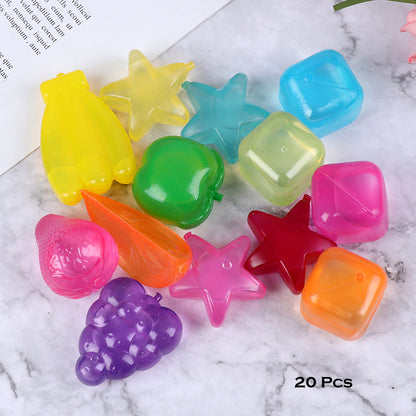 Reusable Silicone Ice Cubes – Multi-Shaped, Pack of 20