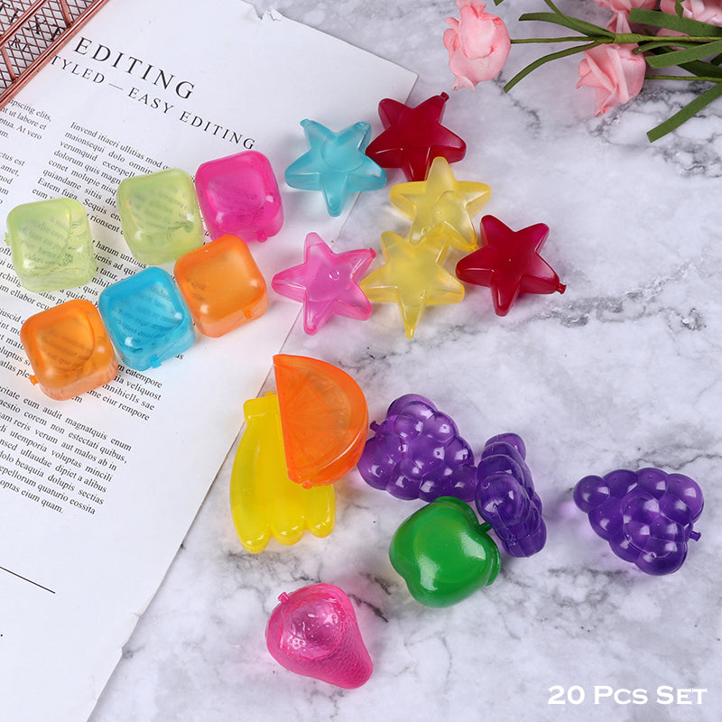 Reusable Silicone Ice Cubes – Multi-Shaped, Pack of 20