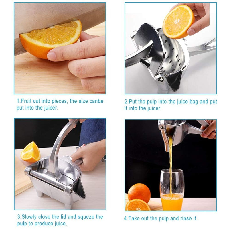 Heavy-Duty Manual Juice Squeezer – Aluminum Alloy Citrus Press