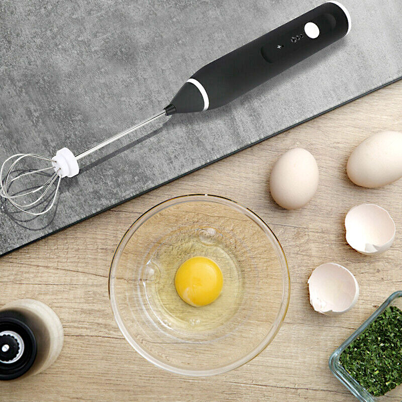 Electric Milk Frother & Egg Beater – Rechargeable 3-Speed Foam Maker